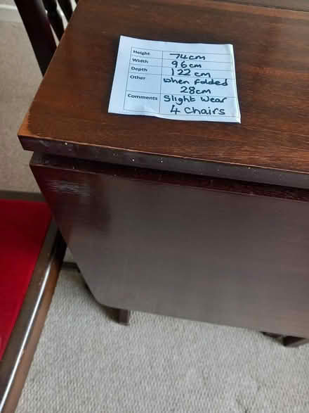 Photo of free Table and chairs (Carlton in Lindrick S81 9) #1