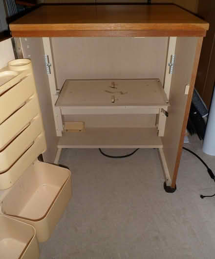 Photo of free Wood storage cabinet on casters (Rattery, South Brent TQ10) #2