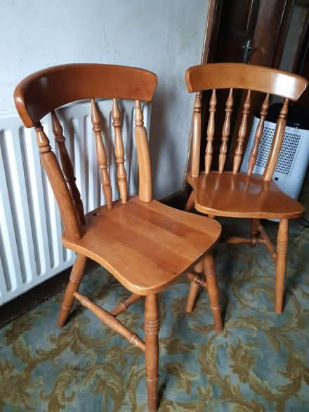 Photo of free Two pine kitchen chairs (D8 area) #2