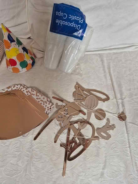 Photo of free Party hats, disposable cups + sign (S2 Highfield) #1