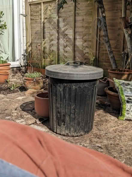 Photo of free Black dustbin with lid (Lewes - near the prison) #1