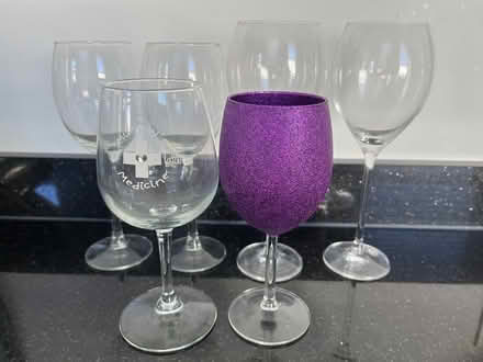 Photo of free Six assorted wine glasses (Bear Flat) #1