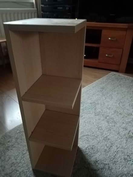 Photo of free Light wood effect corner shelf unit (Creekmoor - BH17) #1