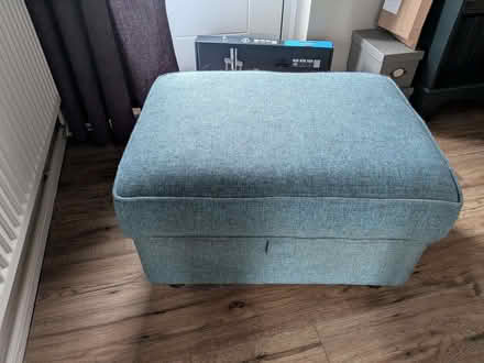 Photo of free French Connection pouffe in teal. (Wokingham RG41) #1