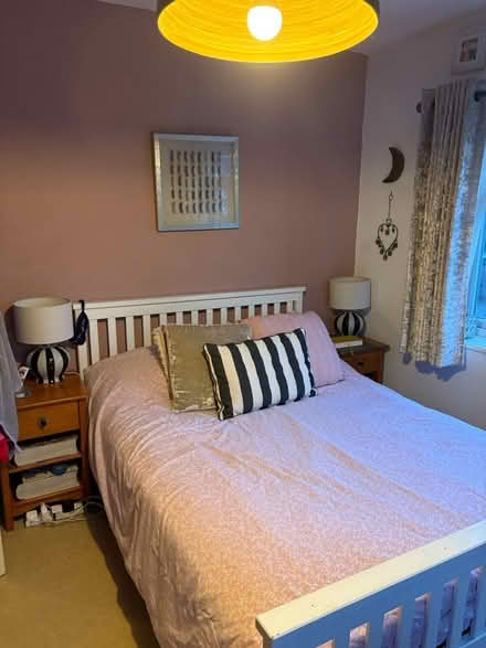 Photo of free White double bed frame (Solihull b91) #1