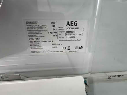 Photo of free AEG Built in Fridge/Freezer (Woolwich SE18) #1