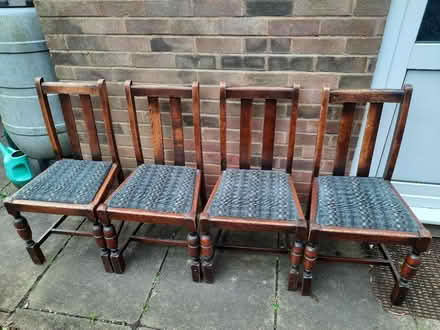 Photo of free 4 upholstered dining chairs (Desford LE9) #1