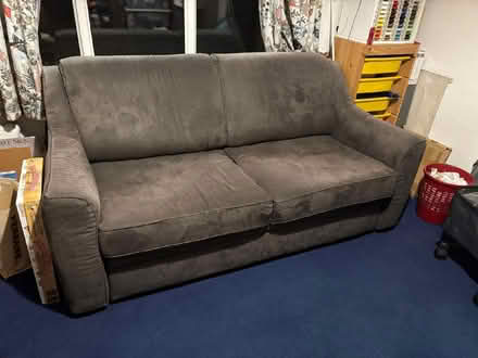 Photo of free Brown sofa bed with storage for bedding (Allerton L15) #1