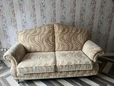 Photo of free 2 bespoke sofas on castors (Burnham on Crouch CM0) #1