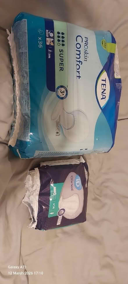 Photo of free Continence products (Tunbridge Wells - Dunorlan) #1