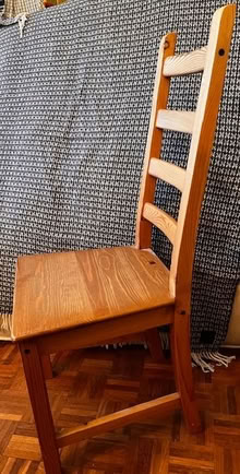 Photo of free 4 IKEA wooden dining chairs. (Bayswater W2) #1