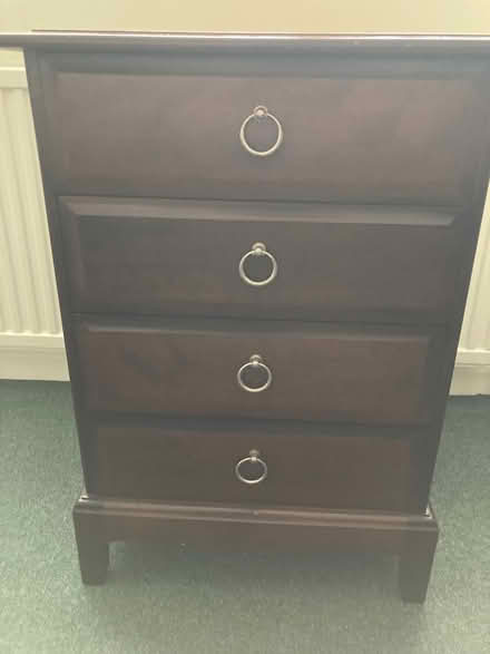 Photo of free Stag mahogany bedside drawers (Stanford-Le-Hope SS17) #1