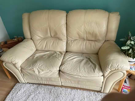 Photo of free Two leather armchairs and a two seater recliner sofa. (CO14) #3