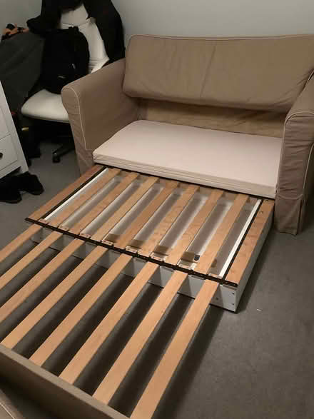 Photo of free beige sofa bed (South Croydon CR2) #3