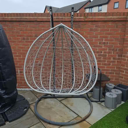 Photo of free Double egg chair, grey and black (Longbridge B31) #4