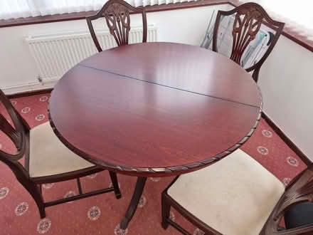 Photo of free Table and 4 chairs dark wood (Killamarsh S21) #3