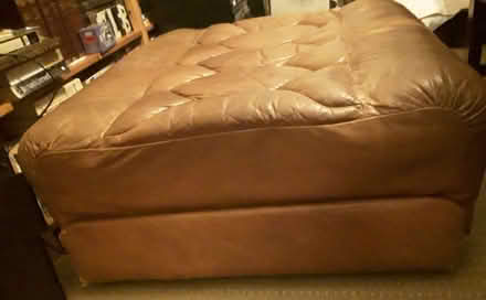 Photo of free Brown Leather Large Footstall Seat (Burneside LA8) #2