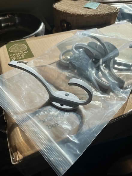 Photo of free Set of 5 white coat hooks (DC side of Warrenton) #1