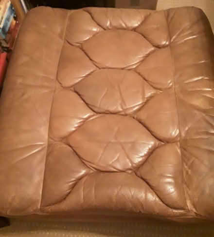 Photo of free Brown Leather Large Footstall Seat (Burneside LA8) #1