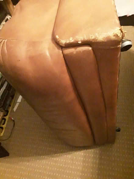 Photo of free Brown Leather Large Footstall Seat (Burneside LA8) #4