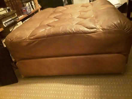 Photo of free Brown Leather Large Footstall Seat (Burneside LA8) #3