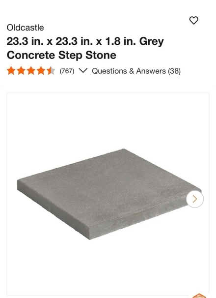 Photo of free Concrete paver 23.3x23.3 (Arlington Heights) #1