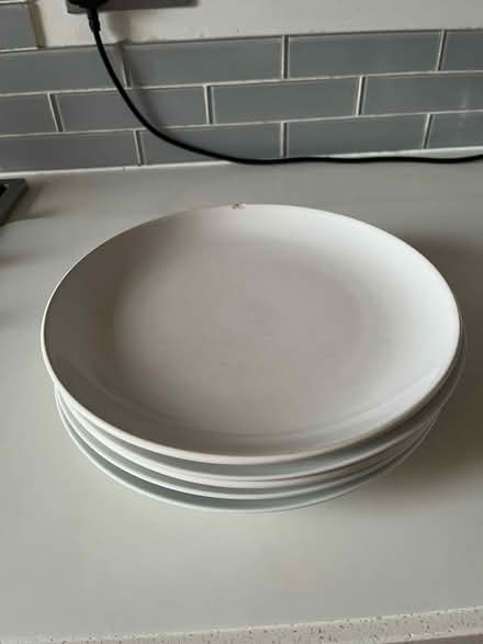 Photo of free 5 white dinner plates (Lauriston EH3) #1