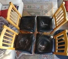 Photo of free 4 oak dining chair set (Oswestry SY11) #1