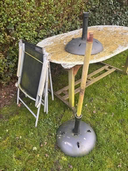 Photo of free Garden table, chairs & umbrella (Shepway, Maidstone) #2