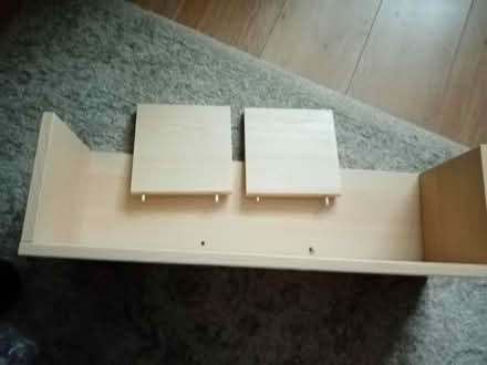 Photo of free Light wood effect corner shelf unit (Creekmoor - BH17) #2