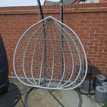 Photo of free Double egg chair, grey and black (Longbridge B31) #1