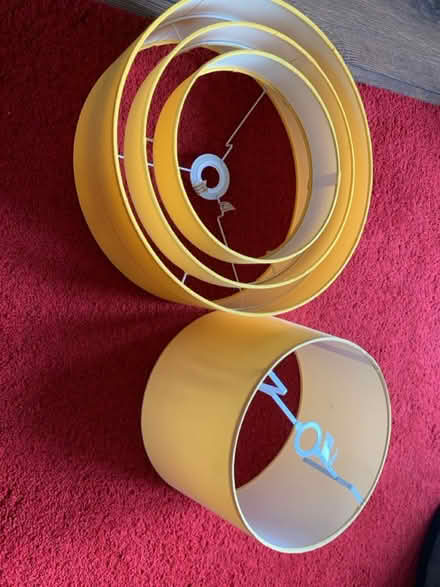 Photo of free 2 yellow Light shades (BR3 Elmers End) #1