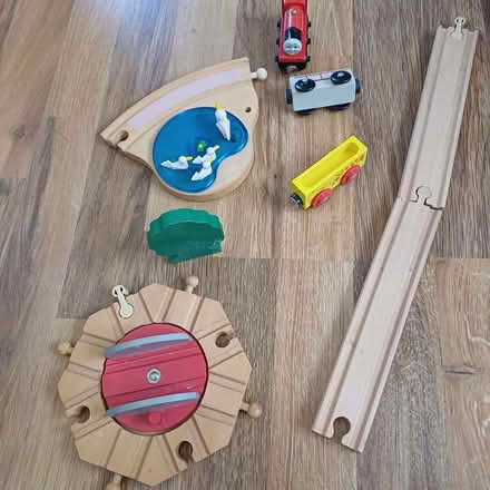 Photo of free Assorted small box of wooden train track (Oxford OX4) #1