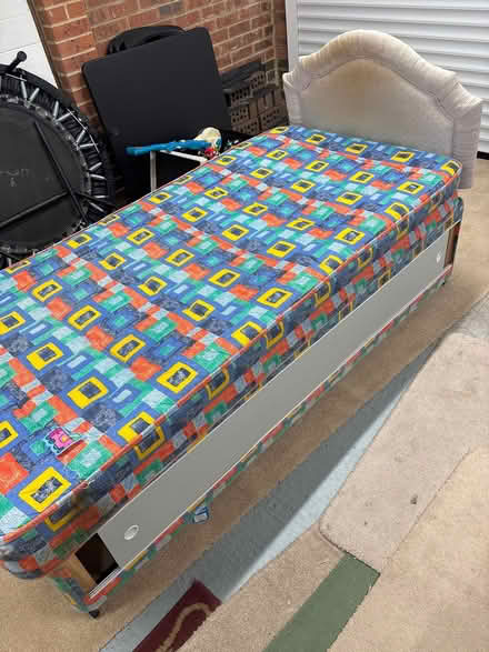 Photo of free Single divan bed with mattress and headboard (Milton PO4) #1