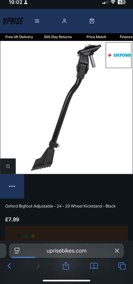 Photo of bicycle kick stand (Alcester Lanes End B14) #3