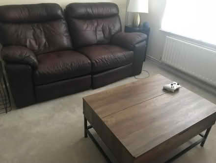 Photo of free Bbrown leather recliner (Bletchley MK2) #1