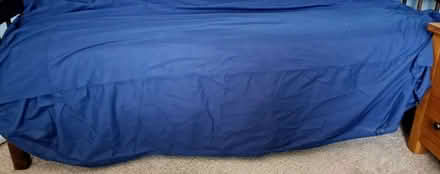 Photo of free Single Navy Blue Valance Skirt Sheet (Yardley Wood B28) #1