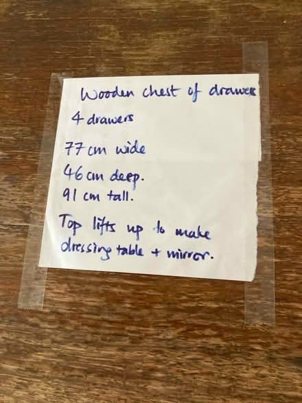 Photo of free Chest of drawers (Beauchief S8) #2