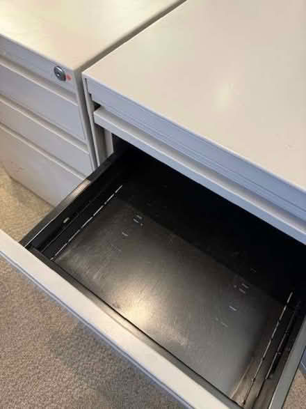 Photo of free Two Grey Metal Filing Cabinets (lockable) (Parsons Green SW6) #1