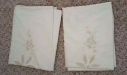 Photo of free 2 Cream Pillowcases with Lace Pattern (Yardley Wood B28) #1