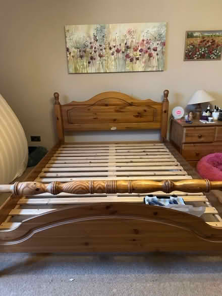 Photo of free King size pine bed frame (Near Kirkby Lonsdale) #2