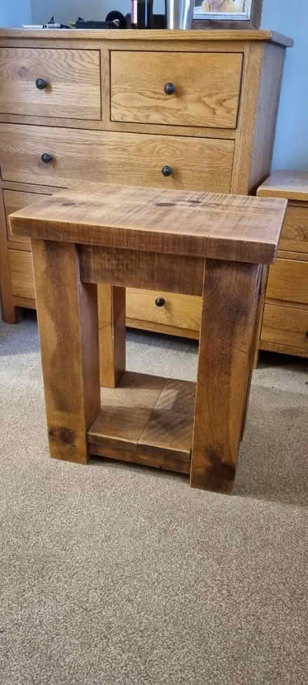 Photo of free Chunky wooden side table (Horsham, RH13) #1