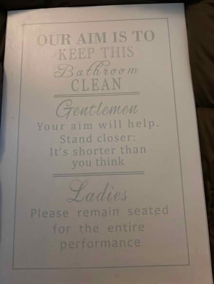 Photo of free Sign for the loo (Great Oakley CO12) #1