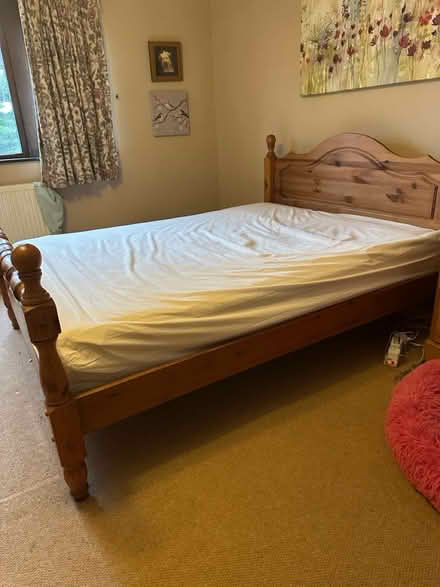 Photo of free King size pine bed frame (Near Kirkby Lonsdale) #3