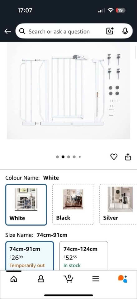 Photo of free White adjustable safety gate (se17 1gw) #1