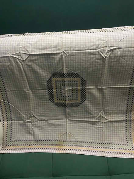 Photo of free Vintage embroidered linen and lace table cloths (Bakewell DE45) #2