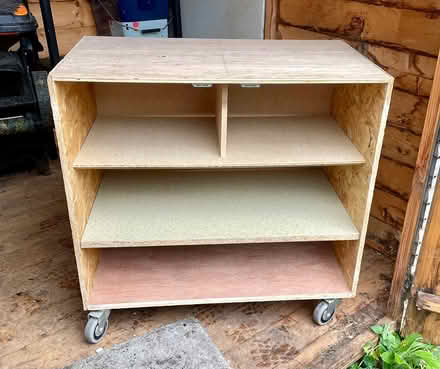 Photo of free Strong wooden unit on casters (CO7 Wivenhoe) #2