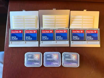 Photo of free Nine “new” Compact flash cards (Chelmsford, MA) #1
