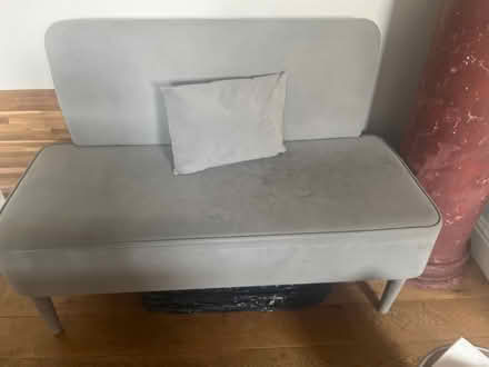 Photo of free Grey sofa broken leg (Wimbledon Chase SW20) #1