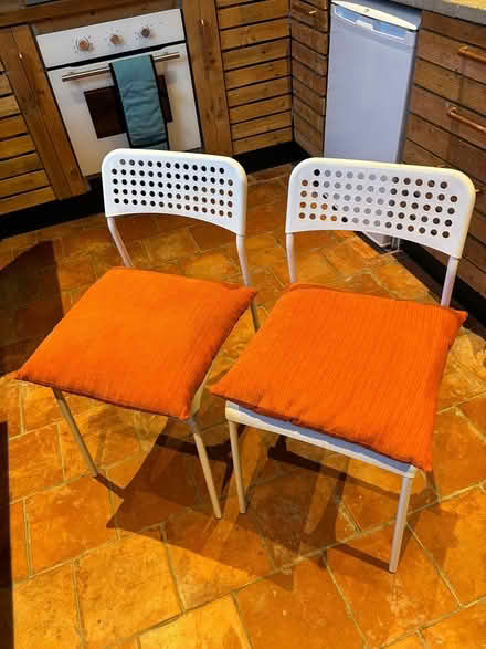 Photo of free Two plastic chairs (Ludlow/Richards Castle area) #1
